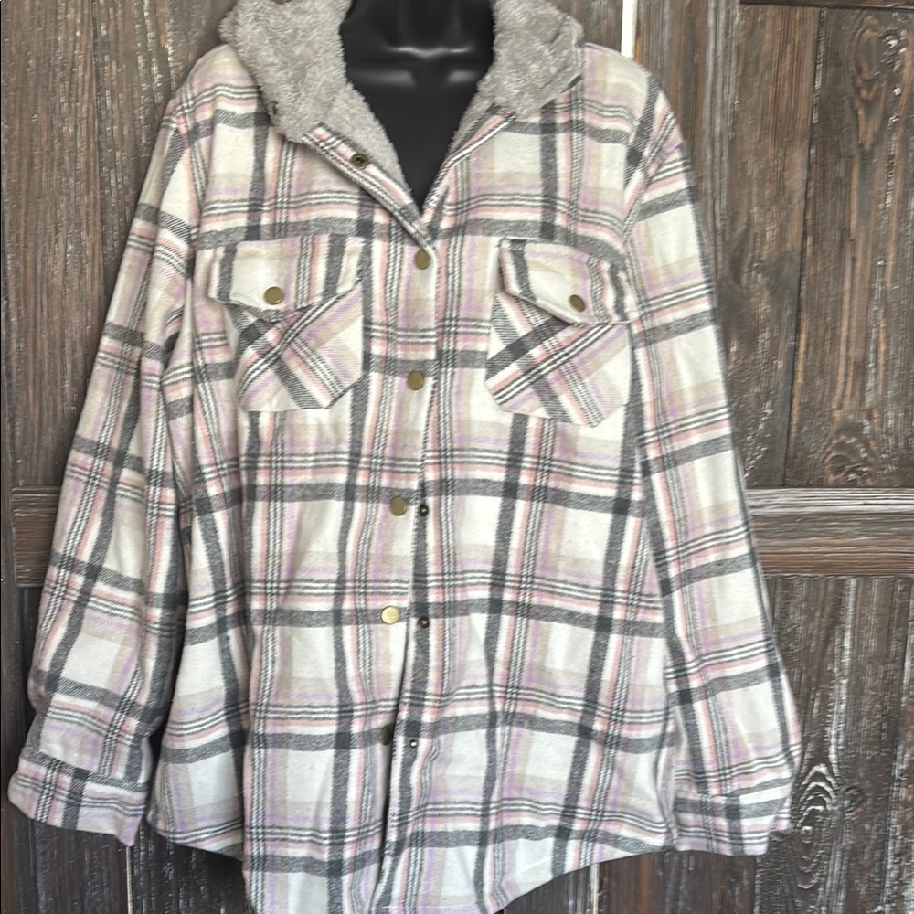 Gray and Pink Utility Jacket